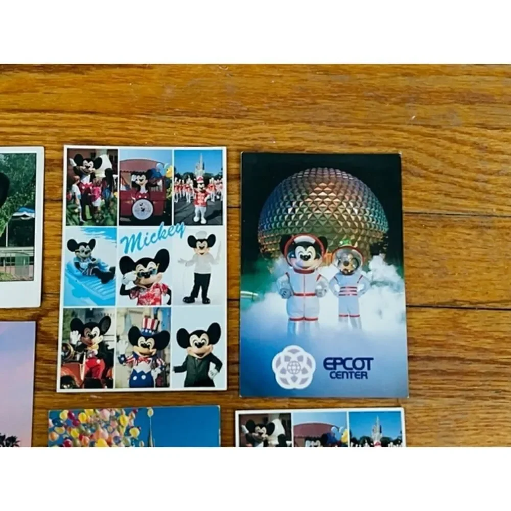 7 Vintage 80s and 90s Disney World Epcot Post Cards